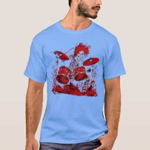 Camiseta Hombre Baterista Esqueleto Rock And Roll Rock On B