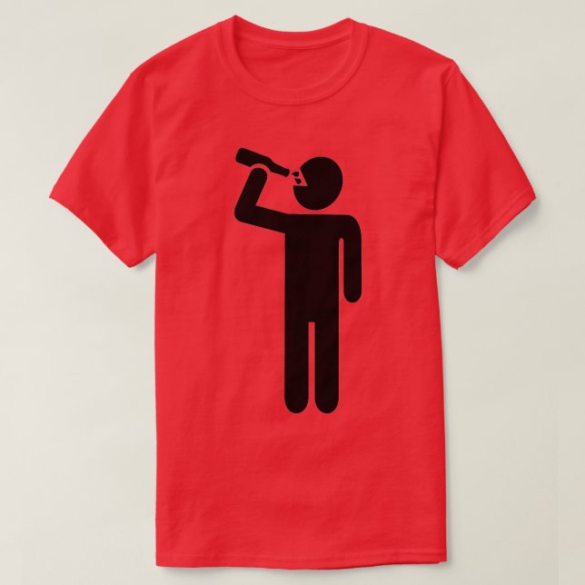 Camiseta Hombre bebedor (Diseño del anverso)
