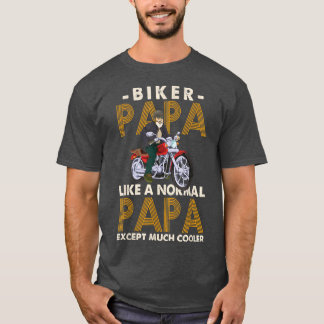 Camiseta Hombre Biker Papa Como Un Papa Normal Espera Mucho