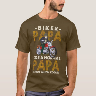 Camiseta Hombre Biker Papa Como Un Papa Normal Espera Mucho