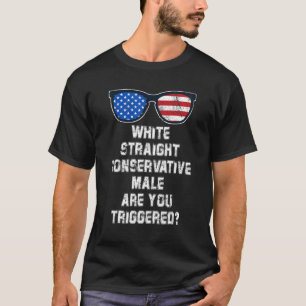 Camiseta Hombre blanco, conservador, claro y directo, está 