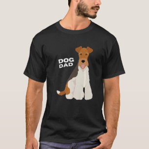 Camiseta Hombre blanco, hombre de papá y perro negro de Fox
