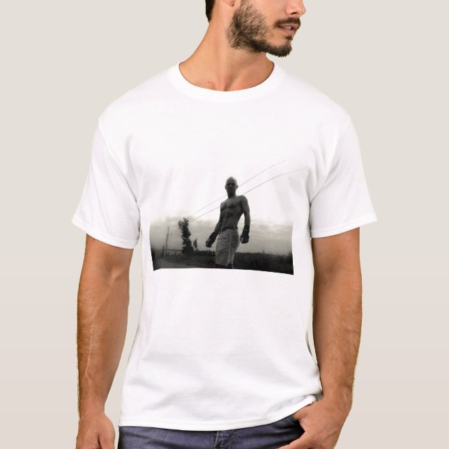 CAMISETA HOMBRE BLANCO Y NEGRO (Anverso)
