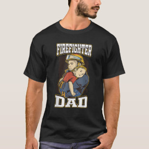 Camiseta Hombre, bombero, papá, lucha contra incendios, pad