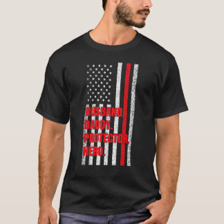 Camiseta Hombre bombero papá marido papá protector héroe
