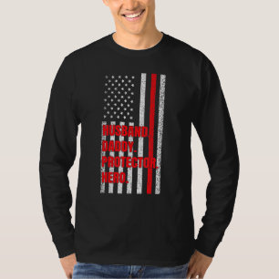 Camiseta Hombre bombero papá marido papá protector héroe