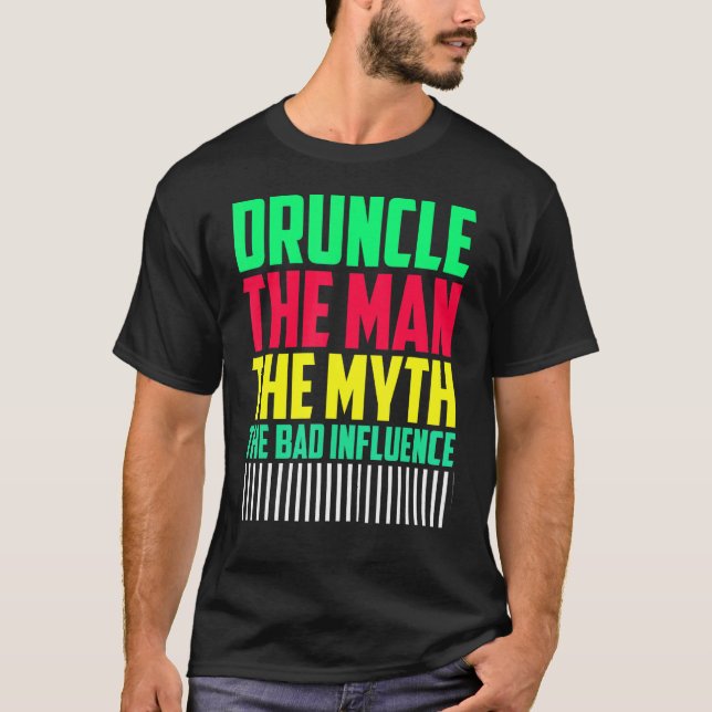 Camiseta Hombre borracho Hombre Mito Influencia Mal Tío (Anverso)