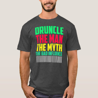 Camiseta Hombre borracho Hombre mito influencia mal tío gra