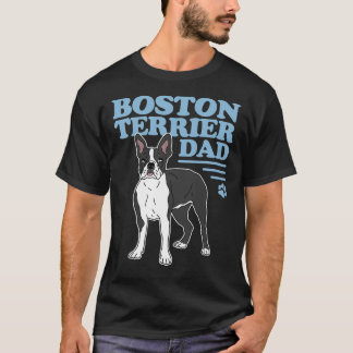 Camiseta Hombre Boston Terrier Dad Dueño de Perro Boston Te