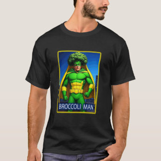 Camiseta Hombre Brócoli Superhéroe Vegano