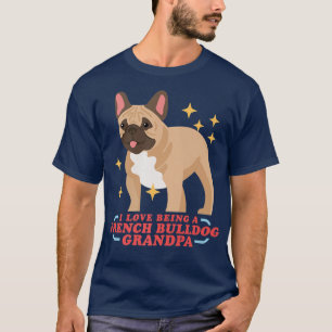 Camiseta Hombre Bulldog francés Abuelo Dueño de Perro Bull 