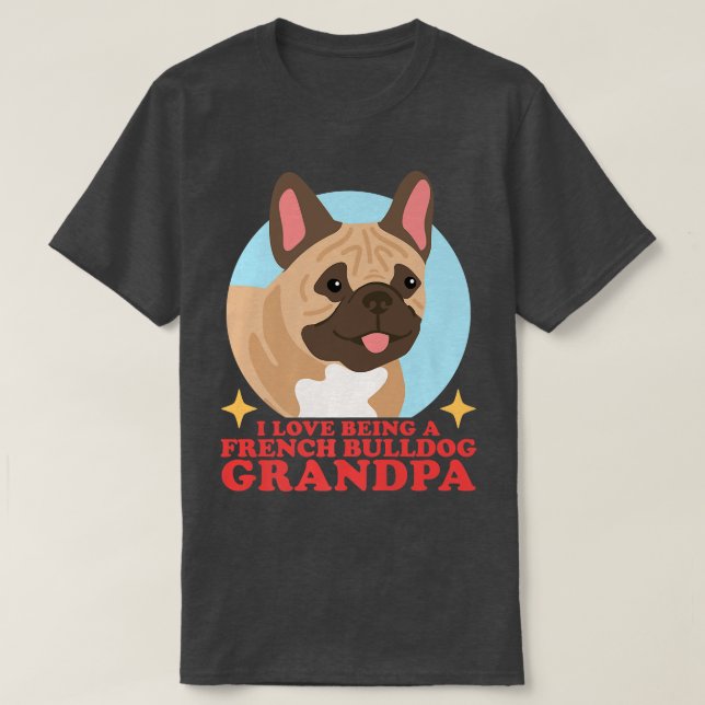 Camiseta Hombre Bulldog francés Abuelo Dueño de Perro Bull  (Diseño del anverso)