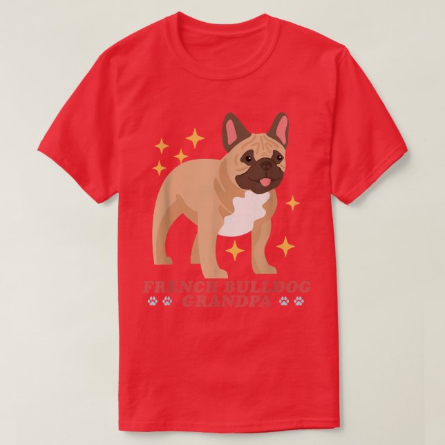 Camiseta Hombre Bulldog francés Abuelo Dueño de Perro Bull  (Diseño del anverso)