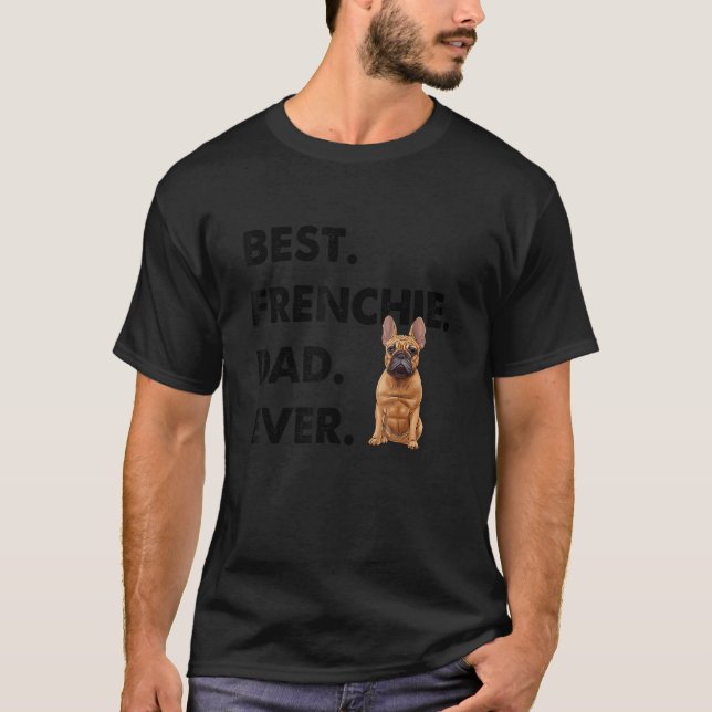 Camiseta Hombre Bulldog francés Papá francés Papi mejor fra (Anverso)