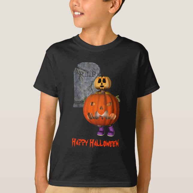 Camiseta Hombre calabaza Tombstone Halloween Funny (Anverso)