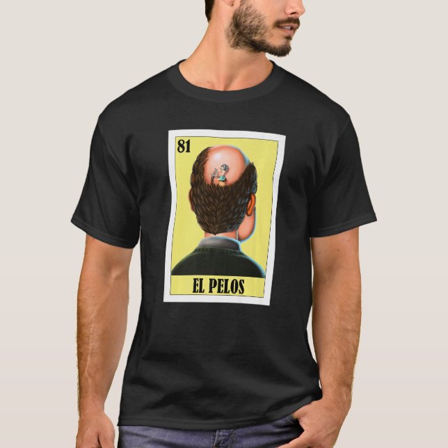 Camiseta Hombre calvo mexicano El Pelos 1 (Anverso)