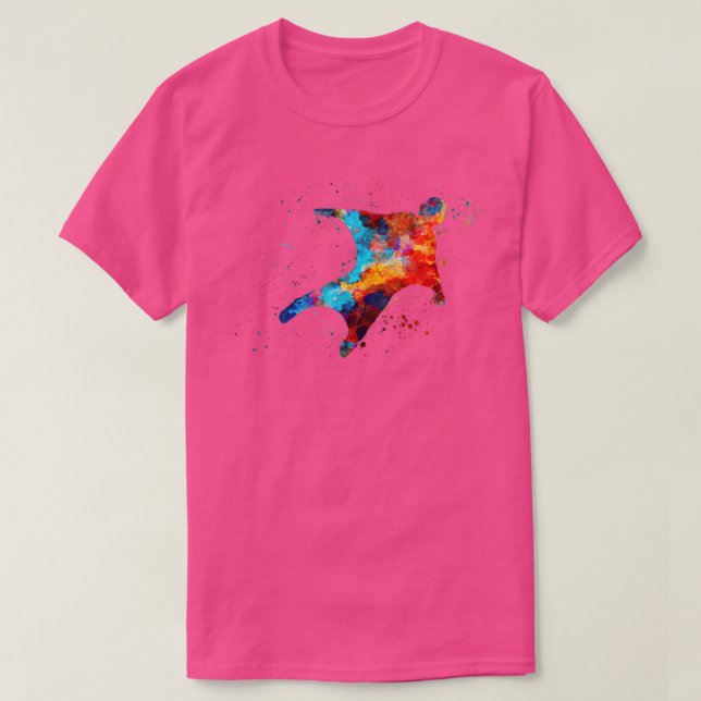 Camiseta Hombre con alas en acuarela (Diseño del anverso)