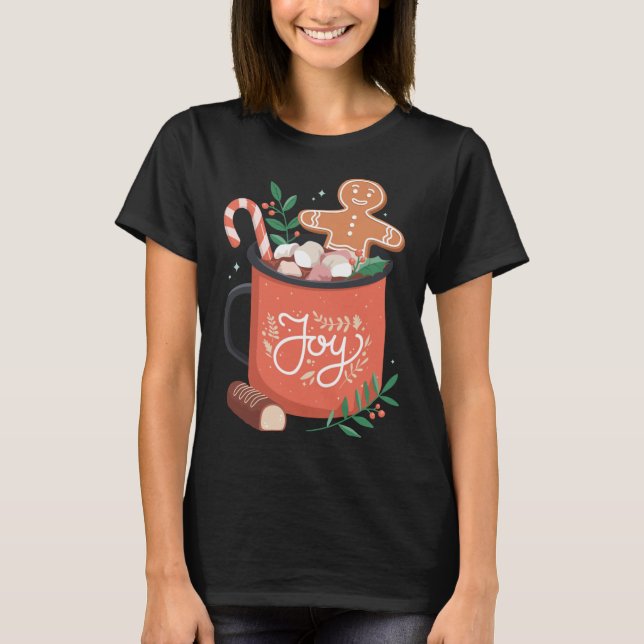 Camiseta Hombre con pan de jengibre de cacao caliente y ale (Anverso)