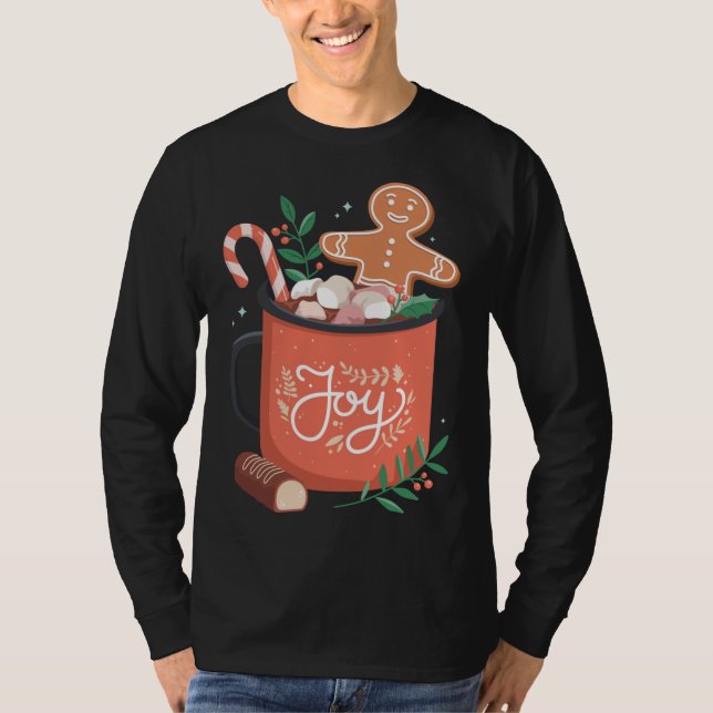 Camiseta Hombre con pan de jengibre de cacao caliente y ale (Anverso)