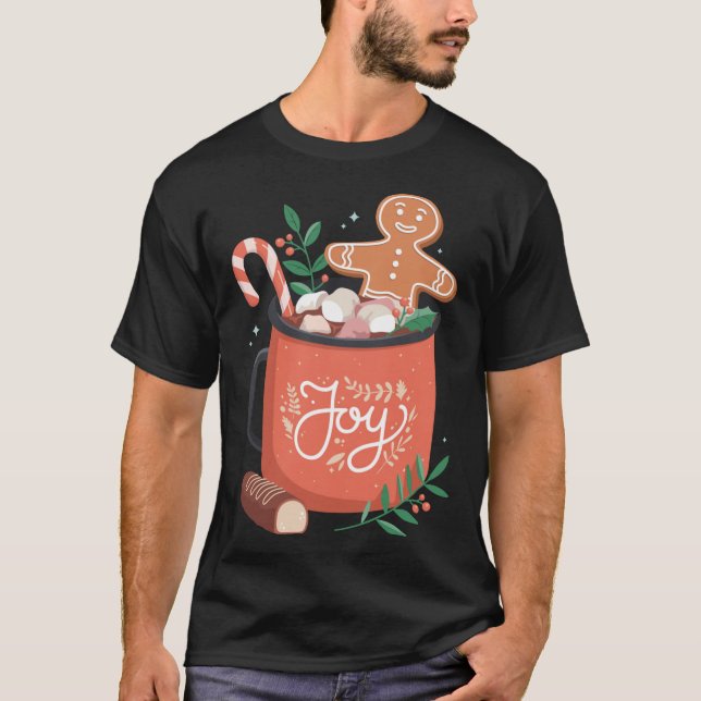 Camiseta Hombre con pan de jengibre de cacao caliente y ale (Anverso)