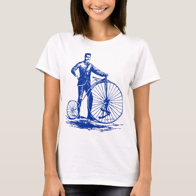 Camiseta Hombre con Penny Farthing - Armada (Anverso)
