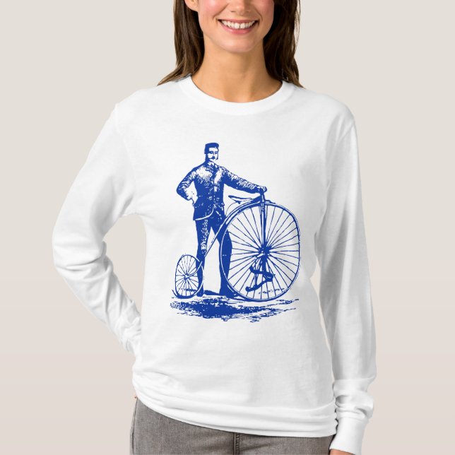 Camiseta Hombre con Penny Farthing - Armada (Anverso)