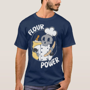 Camiseta Hombre con poder de harina en el trabajo horneando