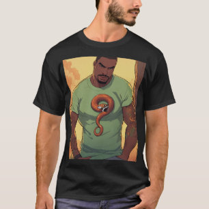 Camiseta Hombre con serpiente al estilo de Boondocks: Perso