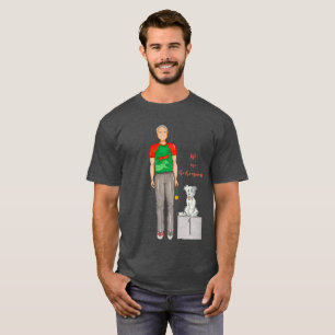 Camiseta Hombre con su perro ganando medalla