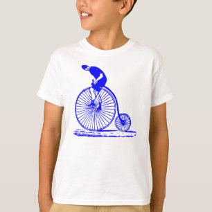 Camiseta Hombre con un penny Farthing - Azul