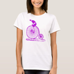 Camiseta Hombre con un penny Farthing - Púrpura