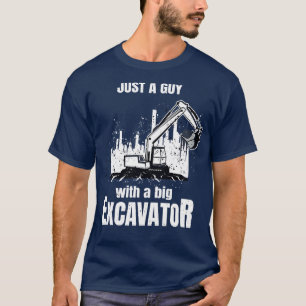 Camiseta Hombre con una gran excavadora graciosa obrera de
