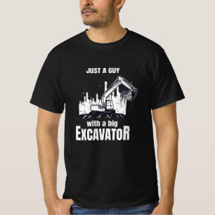 Camiseta Hombre con una gran excavadora graciosa obrera de 