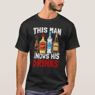 Camiseta Hombre Conoce Sus Bebidas Barmaid Barman Ba