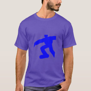 Camiseta Hombre Corriendo Azul Púrpura