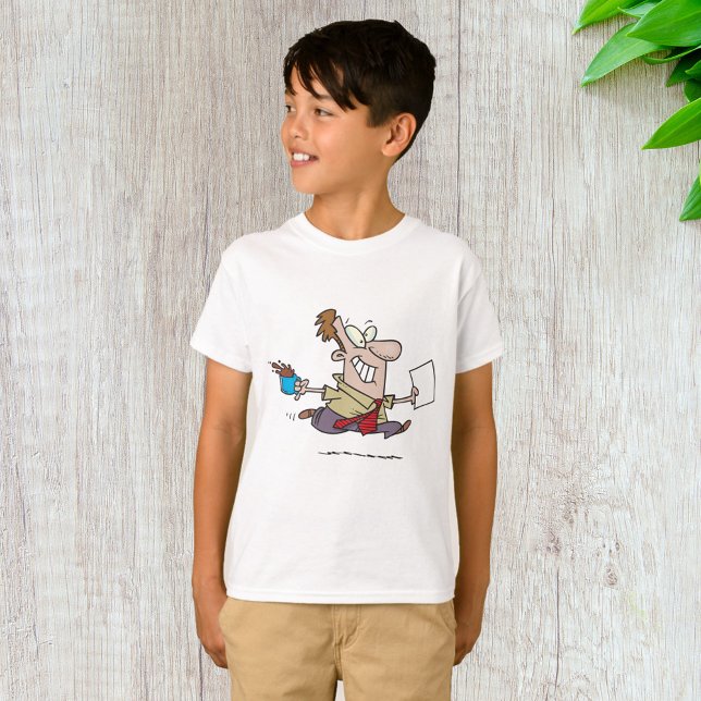 Camiseta Hombre Corriendo Con Café (Subido por el creador)