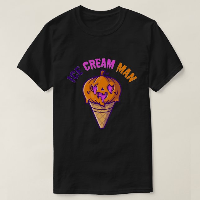 Camiseta Hombre crema de hielo asusta disfraz de Halloween  (Diseño del anverso)