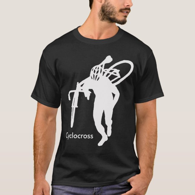 Camiseta Hombre cruzado (negro) (Anverso)