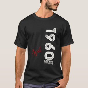 Camiseta Hombre Cumpleaños 65 Original Abril 1960 65 Años H