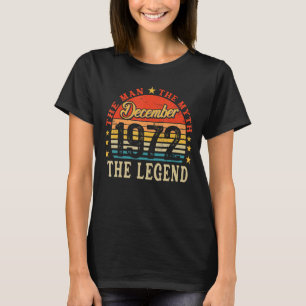 Camiseta Hombre de 50 años Leyenda del mito Diciembre 1972 