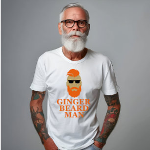 Camiseta Hombre de barba jengibre gracioso barbudo