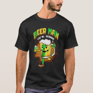 Camiseta Hombre de cerveza divertido con alcohol de vidrio 