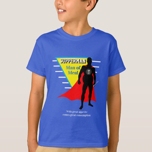 CAMISETA HOMBRE DE COMIDA SÚPTIMO HOMBRE SUPERIOR DE LOS NI (Anverso)