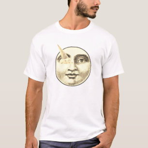 Camiseta Hombre de cosecha en luna de cara llena helado ojo