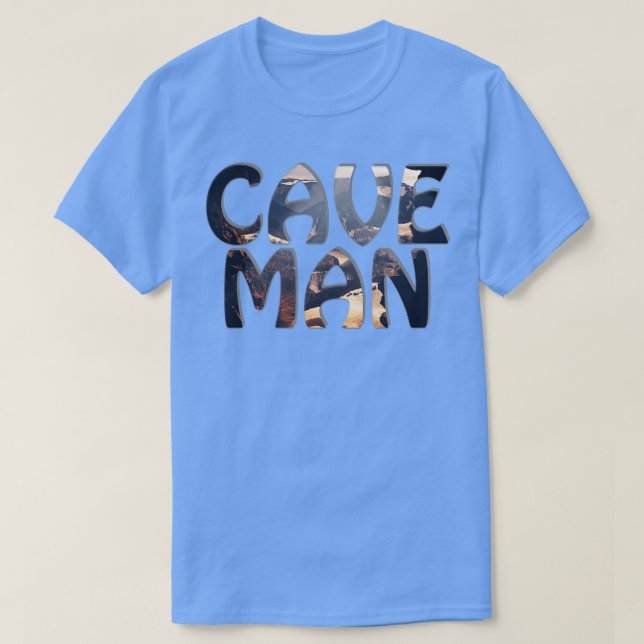 CAMISETA HOMBRE DE CUEVA (Diseño del anverso)