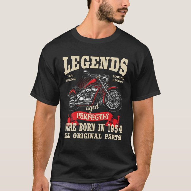 Camiseta Hombre de cumpleaños Biker Gift Motocicleta Choppe (Anverso)