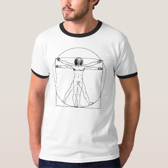 Camiseta Hombre de da Vinci Vitruvian (Anverso)