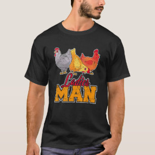 Camiseta Hombre de damas Papá Pollo Granjero de Pollos Po
