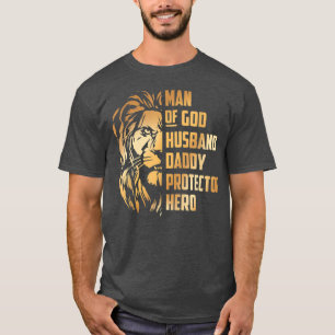 Camiseta Hombre De Dios Esposo Padre Protector Hero Esposo,