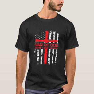 Camiseta Hombre De Dios Esposo Papá Abuelo Bandera Estadoun